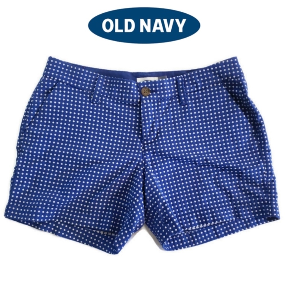 NWT Old Navy Blue and White Polka Dot Shorts Sz 2